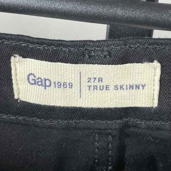 NEW Gap Jeans Womens 27 black denim skinny 1969 sculpt preppy classic - Picture 4 of 11